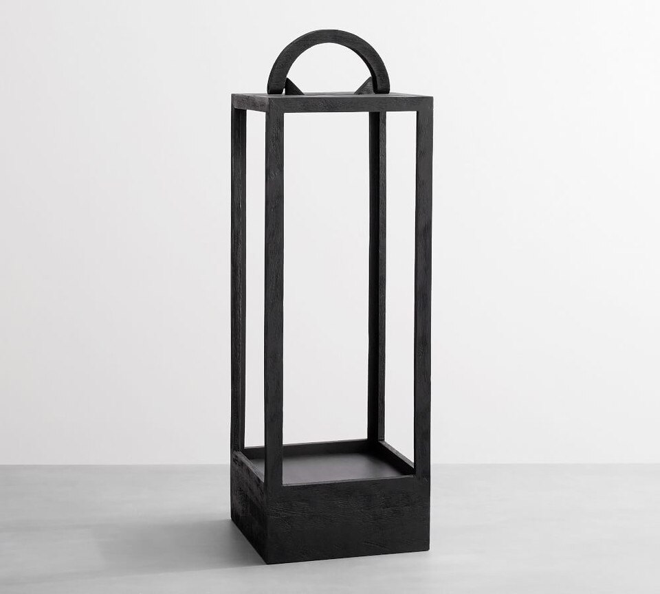 Decker Mango Wood Lanterns Black Pottery Barn Australia